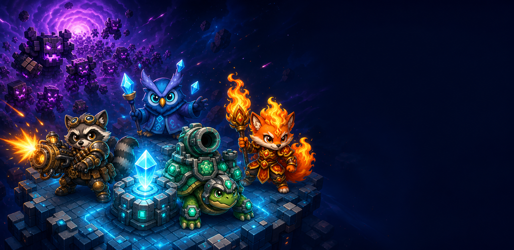 Starvoxel: Defender key art