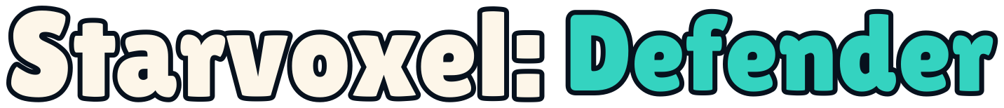 Starvoxel: Defender light wordmark PNG